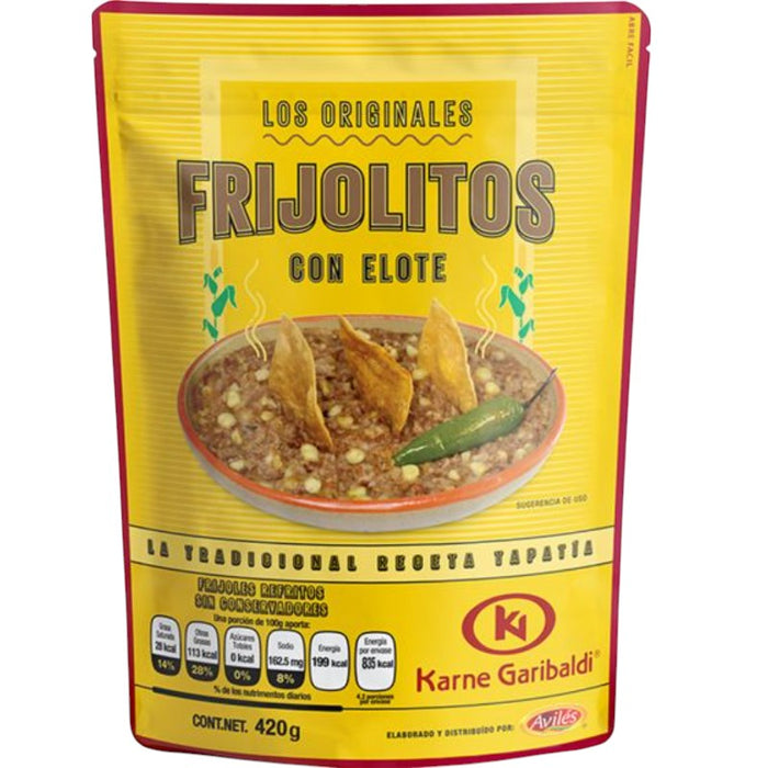Garibaldi Frijoles Pintos con Elote Blanco 420 g