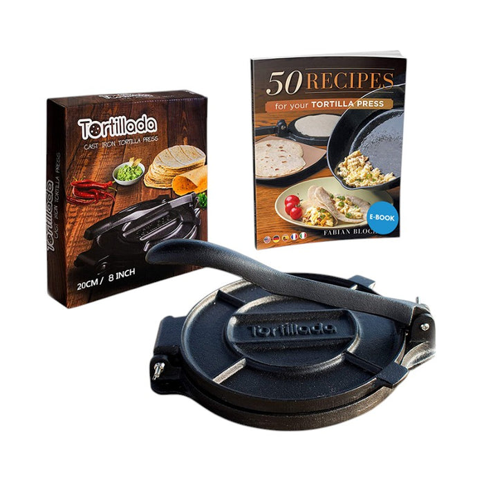 PRENSA PARA TORTILLAS UTENS 20 CM HIERRO FUNDIDO
