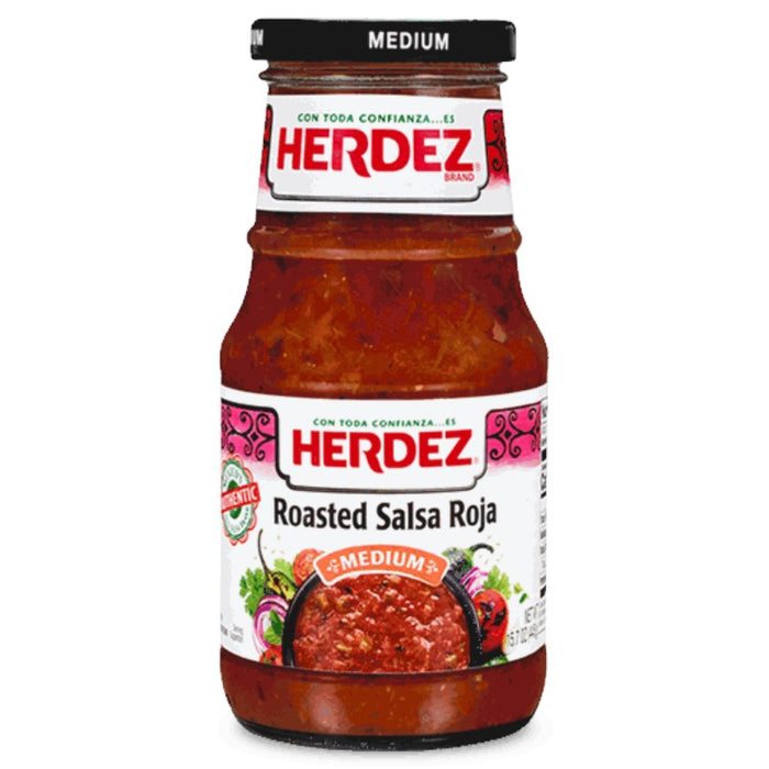 SALSA HERDEZ 445 GR SALSA ROJA VIDRIO ASADO