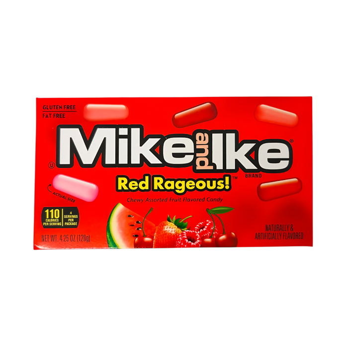 CARAMELOS MIKE & IKE 120 GR CAJA DE TEATRO ROJO RAGEOUS