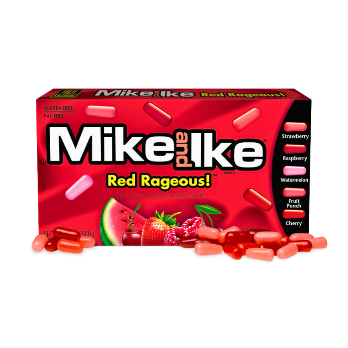 CARAMELOS MIKE & IKE 120 GR CAJA DE TEATRO ROJO RAGEOUS
