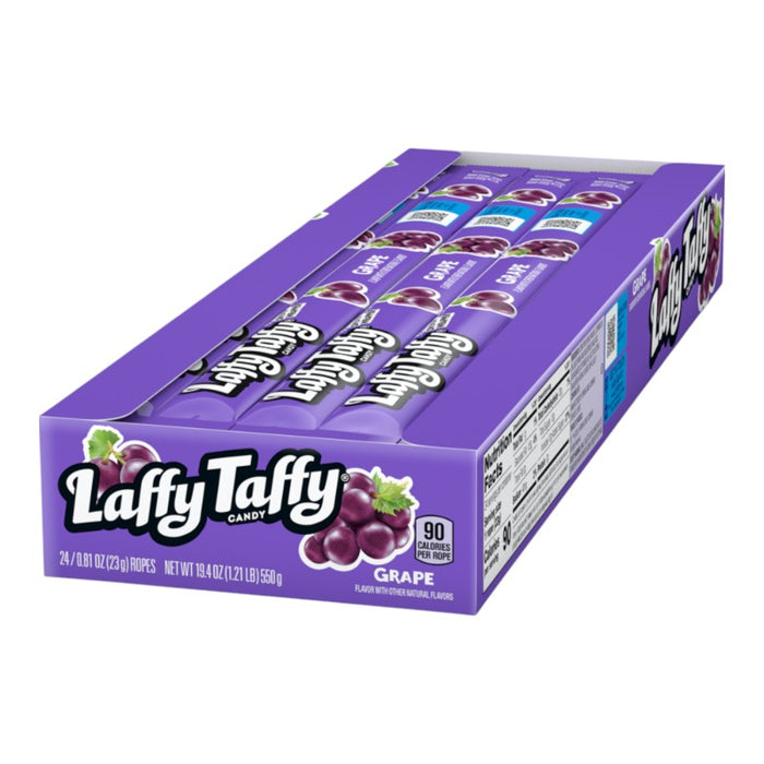CARAMELOS LAFFY TAFFY 24 x 23 GR CUERDA UVA