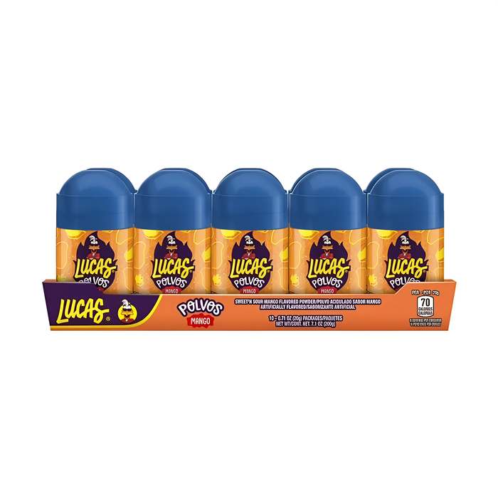XPROD LUCAS 10 x 20 GR POLVOS MANGO