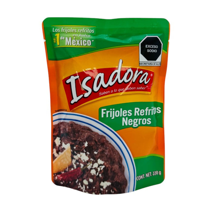 FRIJO ISADORA 220 GR FRIJOLES NEGROS REFRITOS BOLSA