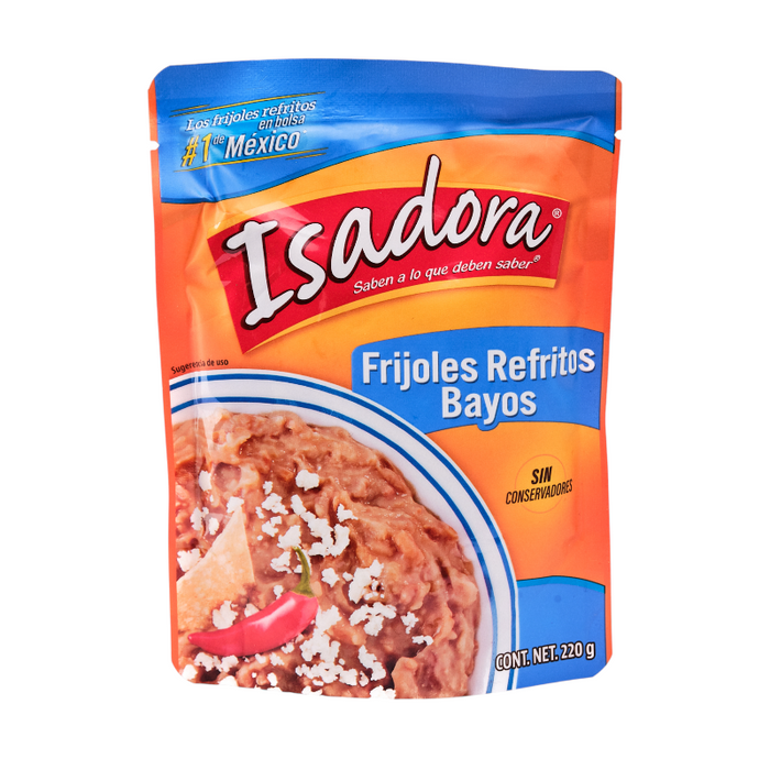 FRIJO ISADORA 220 GR FRIJOLES BAYOS REFRITOS BOLSA