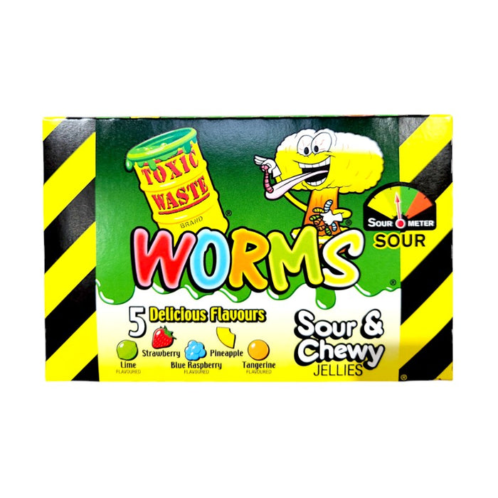 CARAMELOS RESIDUOS TÓXICOS 12 x 85 GR GUSANOS ÁCIDOS Y MASTICABLES