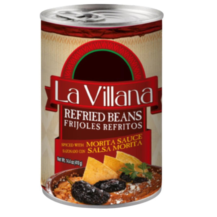 FRIJO LA VILLANA 410 GR FRIJOLES REFRITOS CON SALSA MORITA
