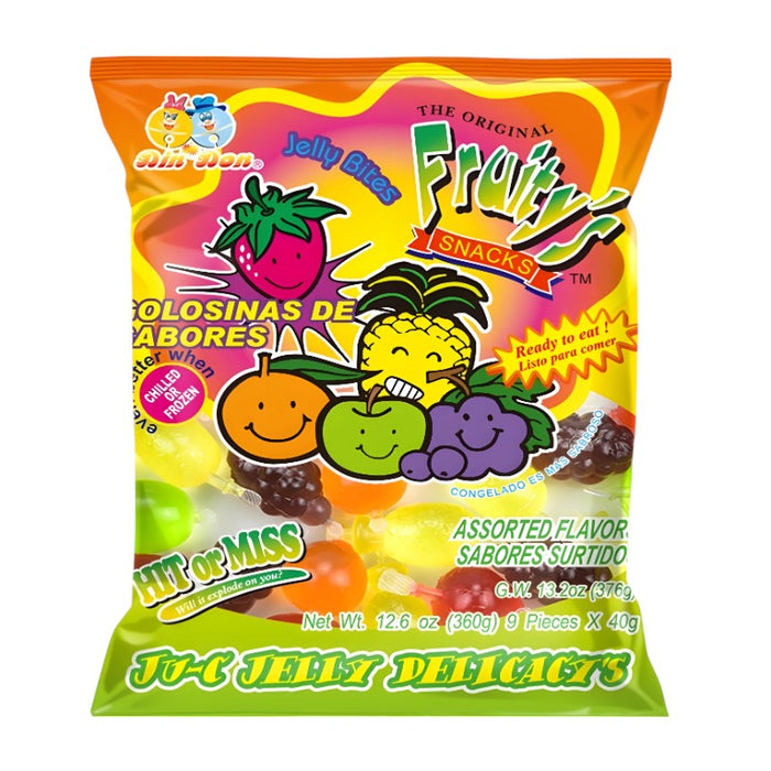 CARAMELOS FRUITYS 9 x 40 GR GELATINA SURTIDA JU-C