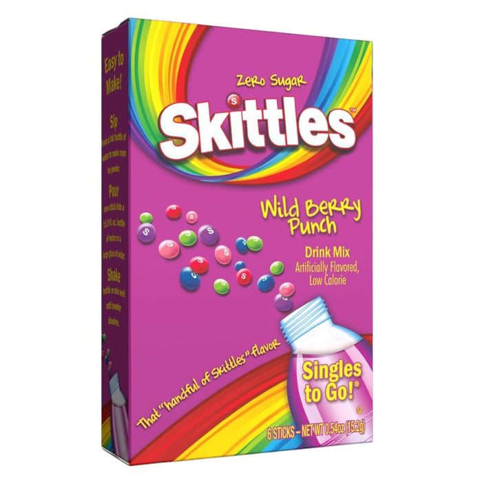 PWDDK SKITTLES 6 x 2,53 GR PONCHE DE FRUTOS SILVESTRES INDIVIDUALES