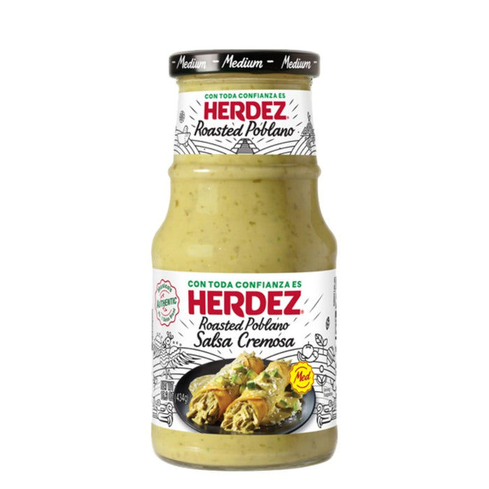 SALSA HERDEZ 434 GR SALSA POBLANO CREMOSA VASO (6 UN)