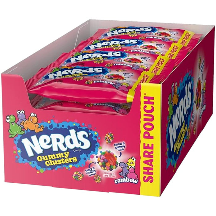 CANDY NERDS 12 x 85 GR GRUPOS DE GOMITAS PAQUETE PARA COMPARTIR