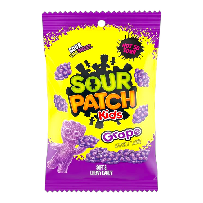 XPROD SOUR PATCH 101 GR GRAPE PEG BAG