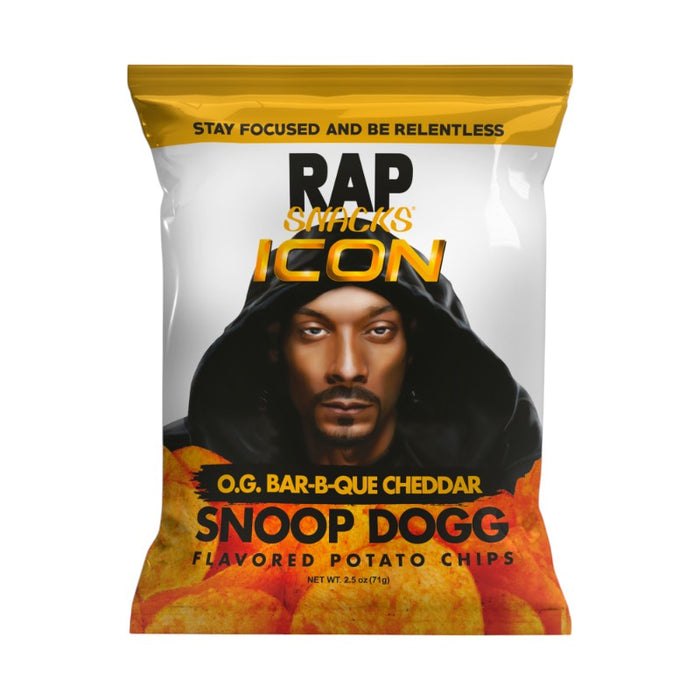 Rap Snacks Snoop Dogg BBQ Cheddar Chips 12 x 71 g