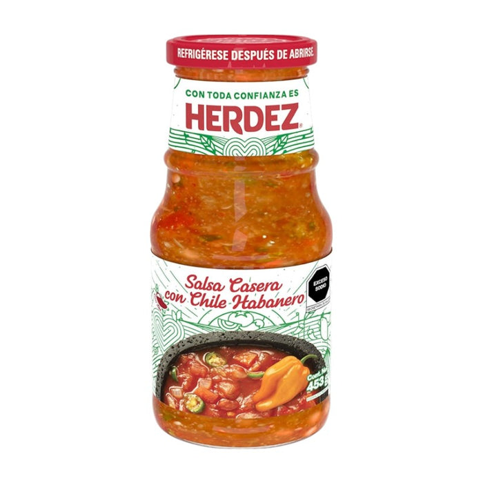 SALSA HERDEZ 453 GR SALSA CASERA VASO HABANERO