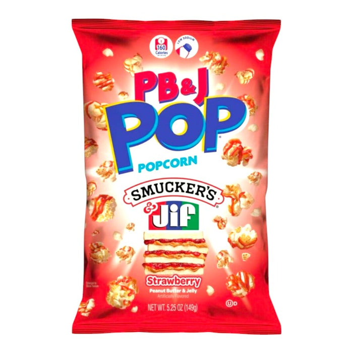 SNACK POP 149 GR POPCORN ERDNUSSBUTTER & ERDBEERE