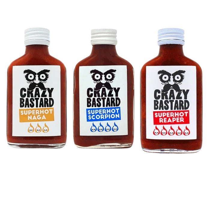 SALPIC CRAZY BASTARD 3 x 100 ML SUPER CALIENTE (NAGA, REAPER Y ESCORPION)