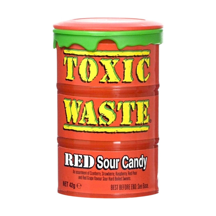 CARAMELOS RESIDUOS TÓXICOS 12 x 42 GR TAMBOR ROJO