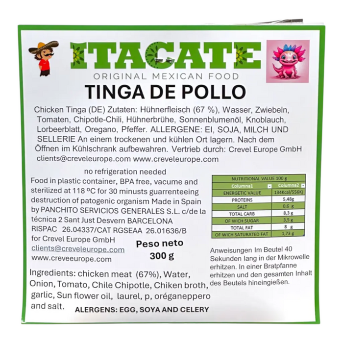Itacate Tinga de Pollo 300 g
