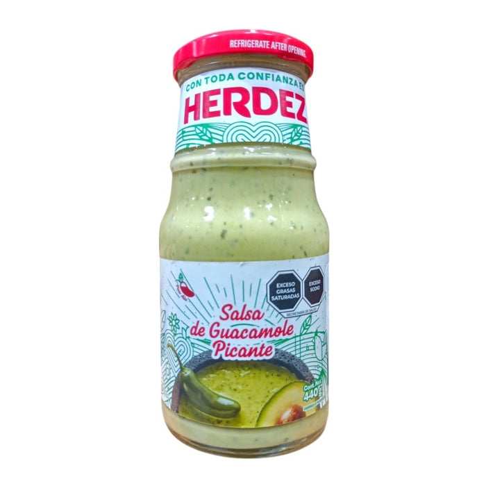 SALSA HERDEZ 440 GR SALSA GUACAMOLE PICANTE VASO
