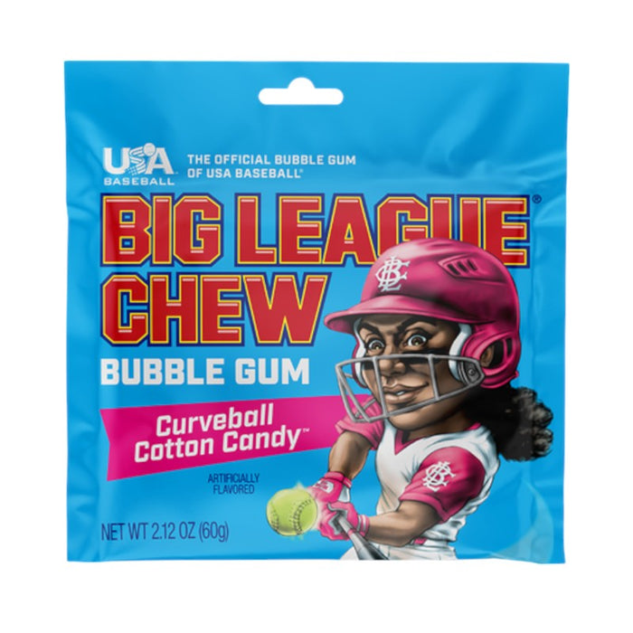 CANDY BIG LEAGUE 12 x 60 GR CHEW COTTON CANDY