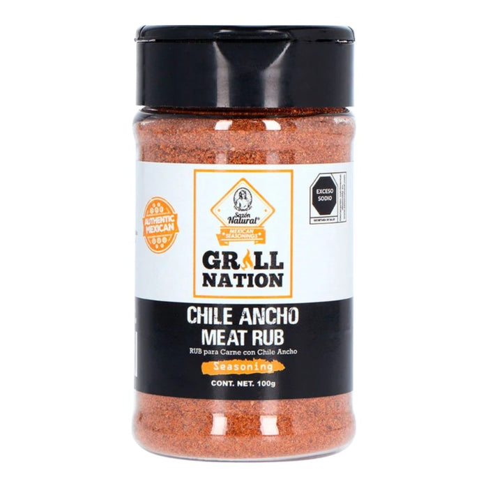 SAZON GRILL NATION 100 GR CHILE ANCHO CARNE RUB