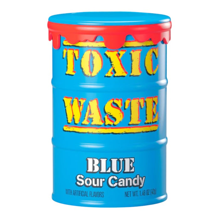 CARAMELOS RESIDUOS TÓXICOS 12 x 42 GR TAMBOR AZUL