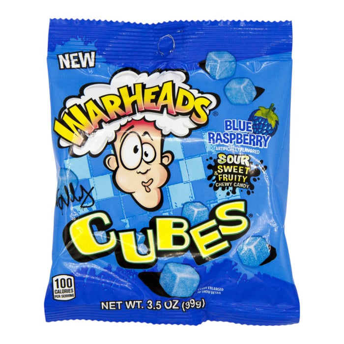 CANDY WARHEADS CUBOS DE 99 GR FRAMBUESA AZUL BOLSA DE PEG (UE)