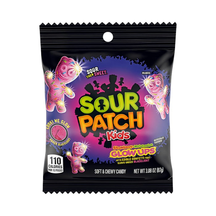 CARAMELOS SOUR PATCH KIDS 87 GR GLOW UPS FRESA SANDÍA