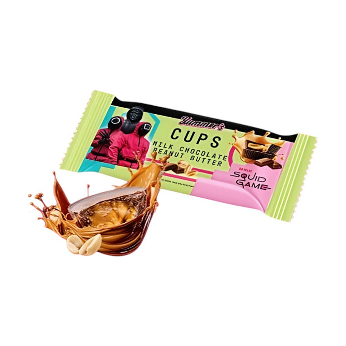 CANDY YUMMERS 40 GR CALAMAR CHOCOLATE CON LECHE TAZAS DE MANTEQUILLA DE CACAHUETE