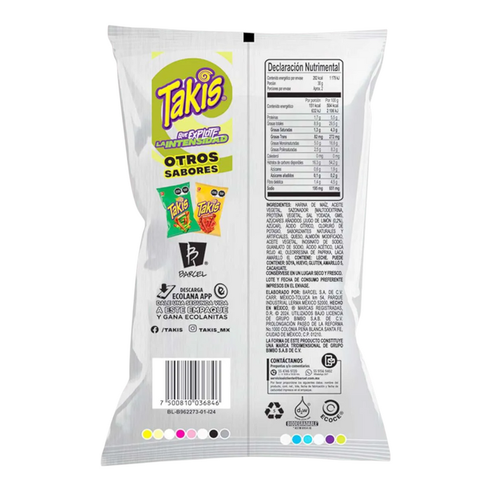 SNACK TAKIS 56 GR CHILE LIMON