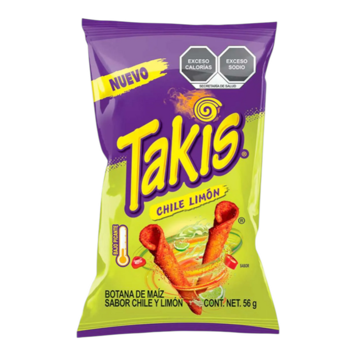 SNACK TAKIS 56 GR CHILE LIMON