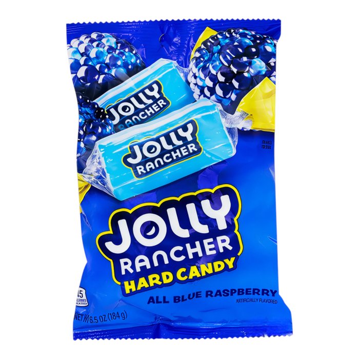 CANDY JOLLY RANCHER 184 GR BLUE RASPBERRY HARD CANDY PEG BAG