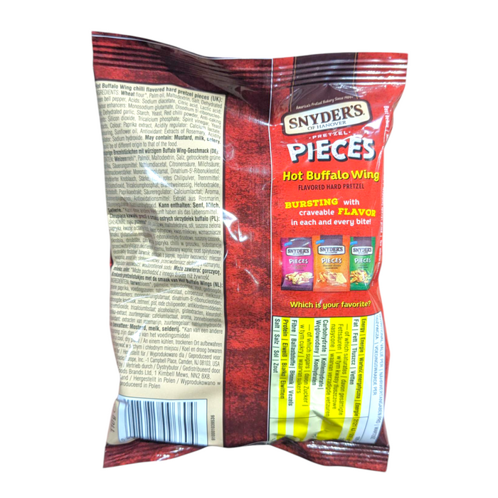SNACK SNYDERS 110 GR PRETZEL PIECES HOT BUFFALO WINGS