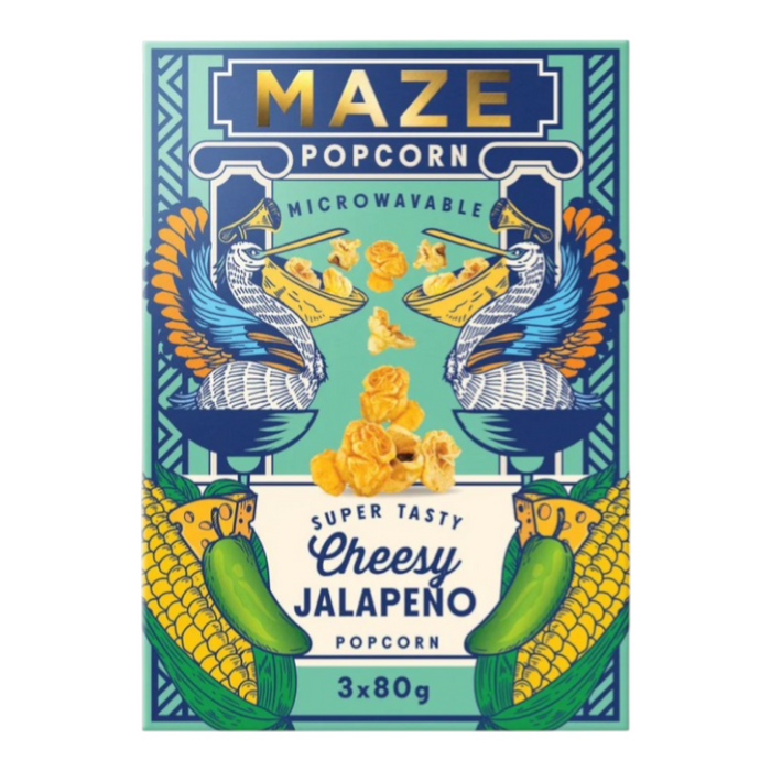 SNACK MAZE 240 GR PALOMITAS DE MAÍZ CON JALAPEÑO Y CHEDDAR