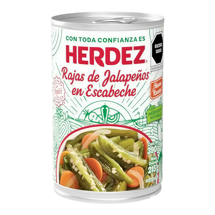 CHILE HERDEZ 390 GR JALAPENOS ENTEROS (24 UN)