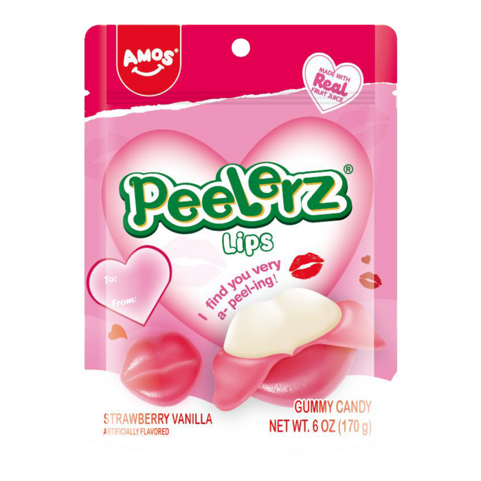CANDY AMOS 65 GR PEELERZ GUMMY LIPS