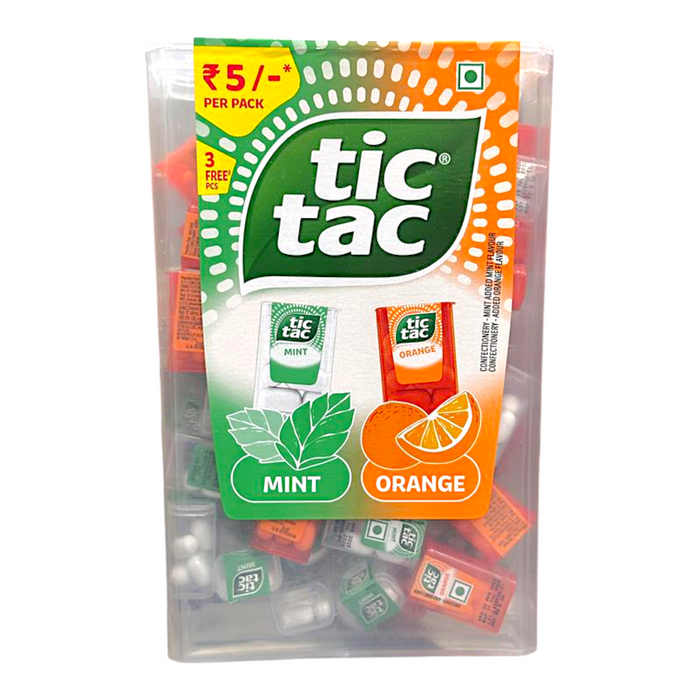 CANDY TIC TAC 60 x 4.25 GR MIX JAR ORANGE/MINT