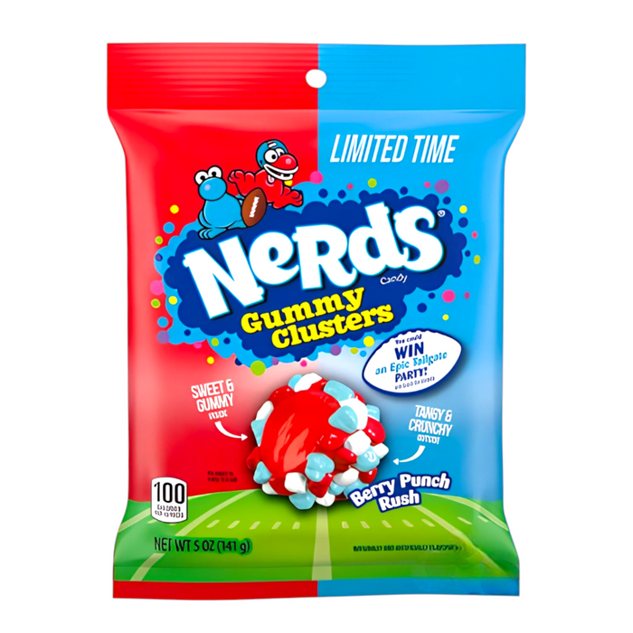 CANDY NERDS 142 GR GUMMY CLUSTERS BERRY PUNCH RUSH
