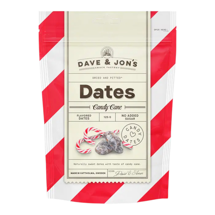 SNACK DAVE & JON'S 125 GR DATES CANDY CANE