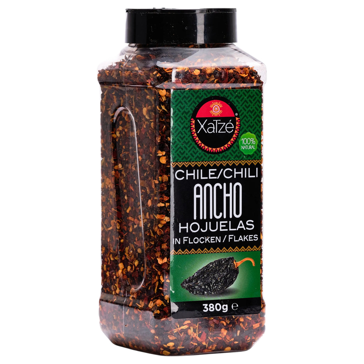 CHILE XATZE 380 GR CHILE ANCHO HOJUELAS