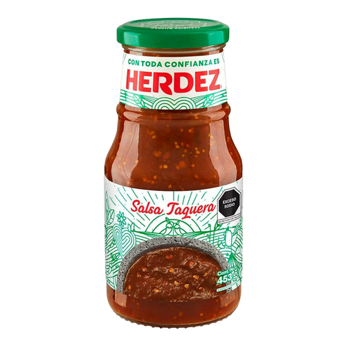 SALSA HERDEZ 453 GR SALSA TAQUERA GLASS