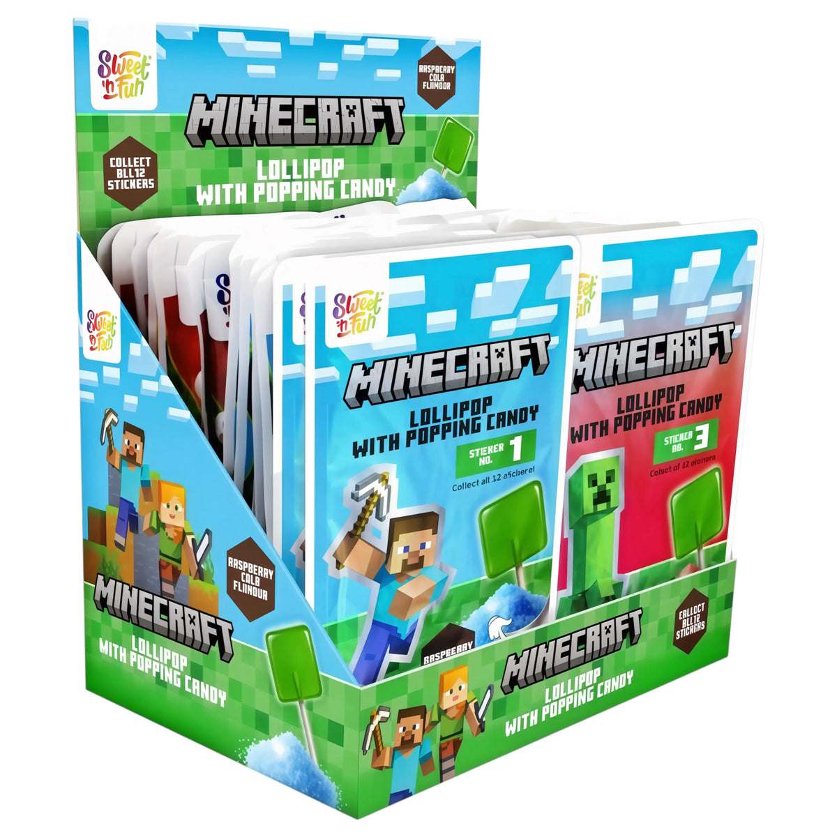 CANDY MINECRAFT 36 x 15 GR LOLLIPOP WITH POPPING CANDY