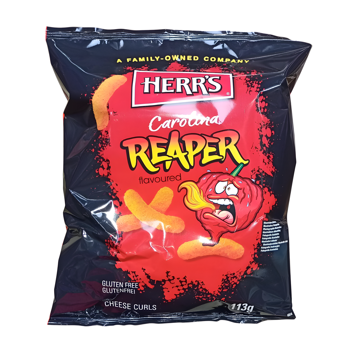 SNACK HERRS 113 GR CAROLINA REAPER CHEESE CURLS