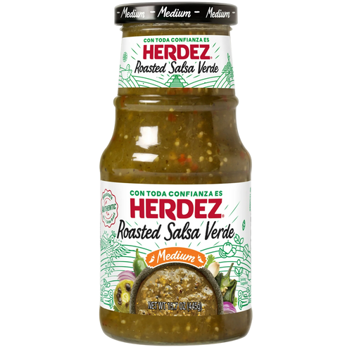 SALSA HERDEZ 445 GR SALSA VERDE ROASTED GLASS