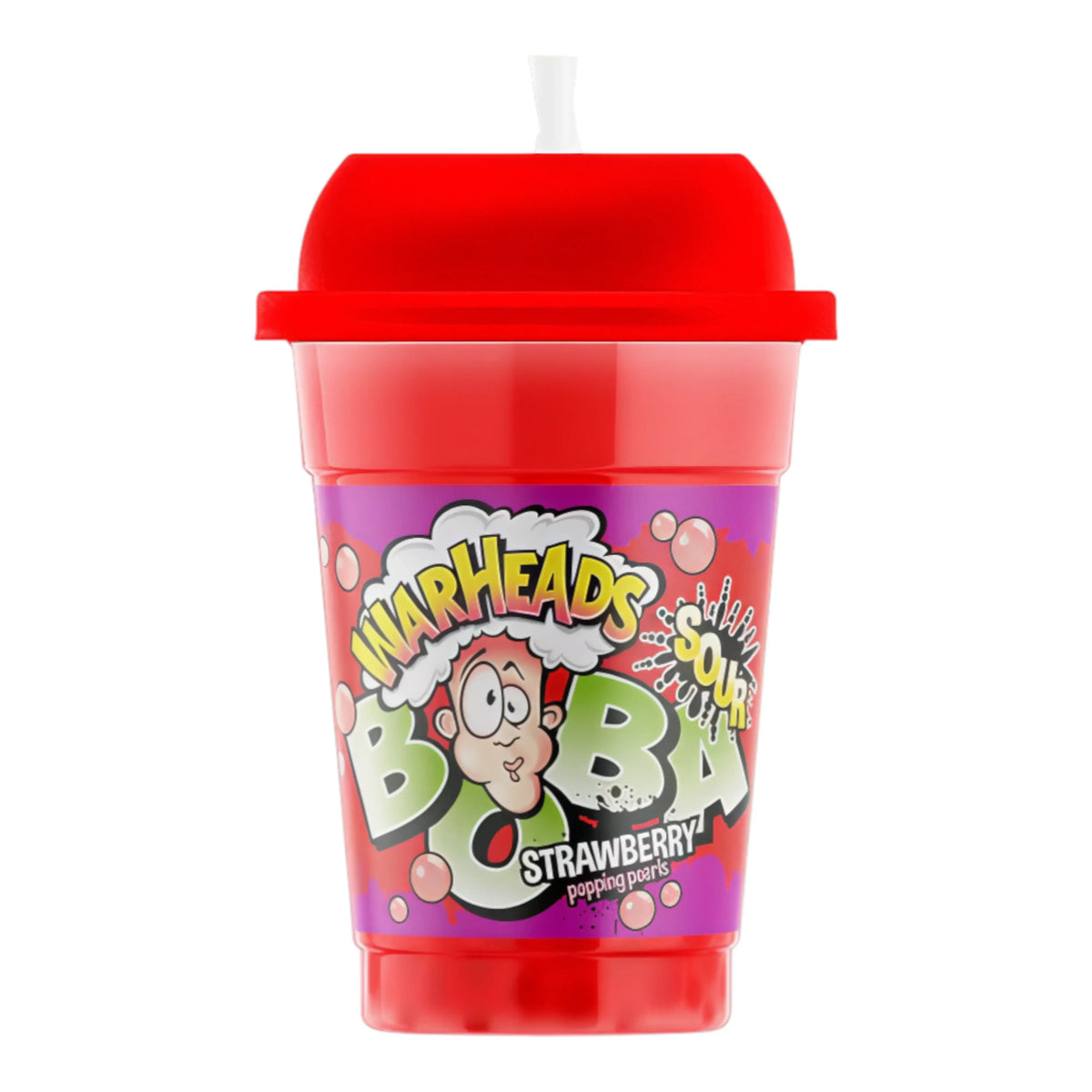 BEVER WARHEADS 400 ML BOBA SOUR STRAWBERRY (12 UN)