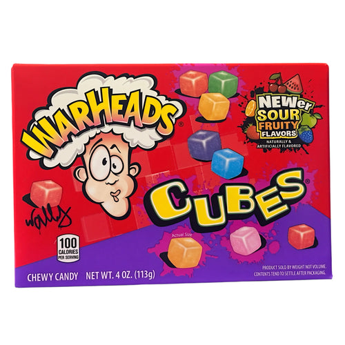 CANDY WARHEADS 113 GR CHEWY CUBES THEATER BOX