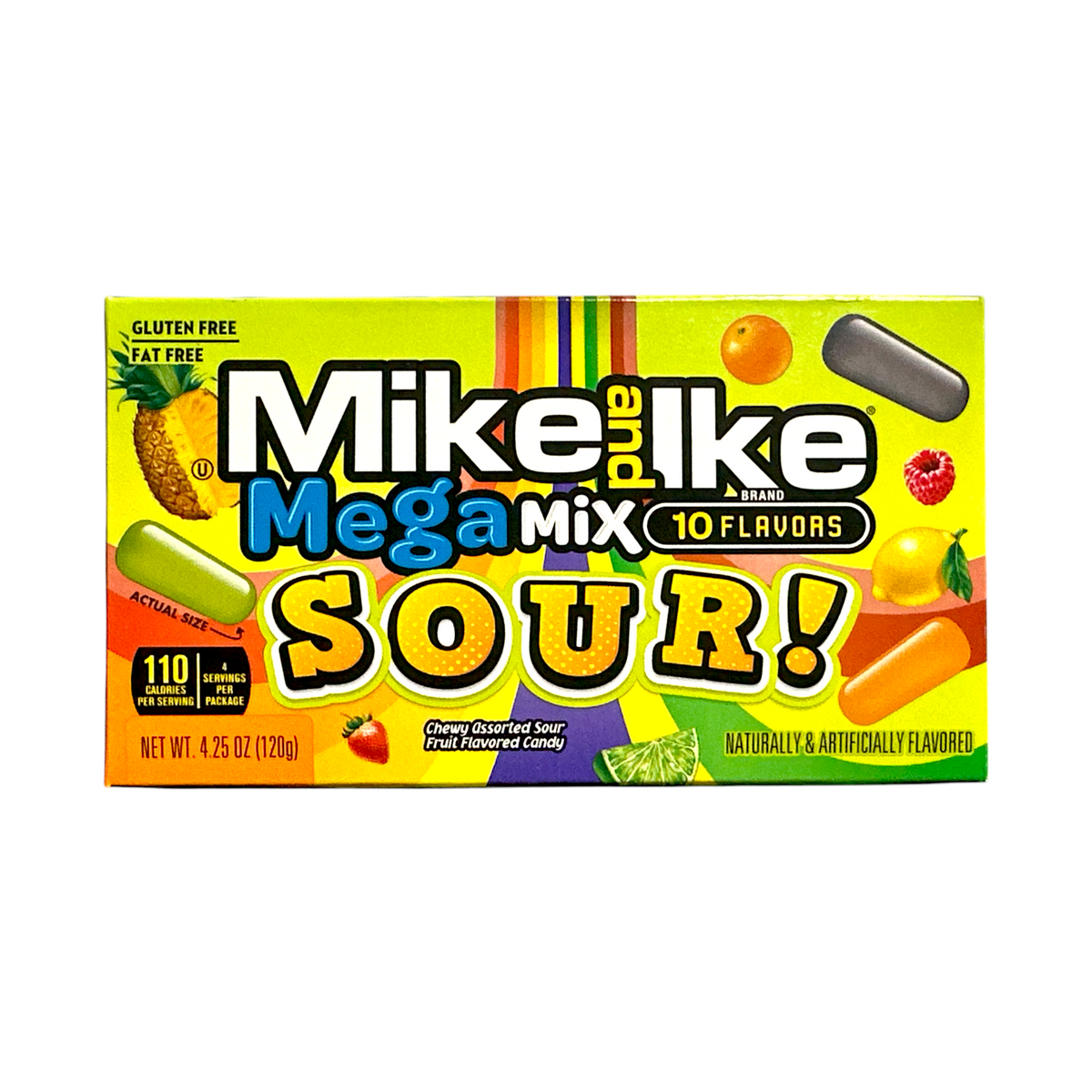 CARAMELOS MIKE & IKE 120 GR MEGA MIX CAJA DE TEATRO ÁCIDO