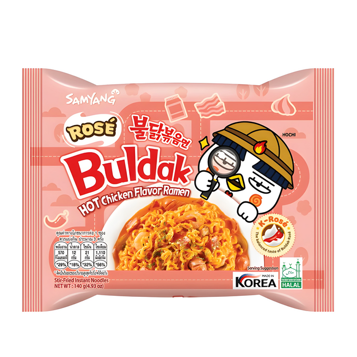 PDISH BULDAK 5 x 140 GR ROSE HOT CHICKEN NOODLE