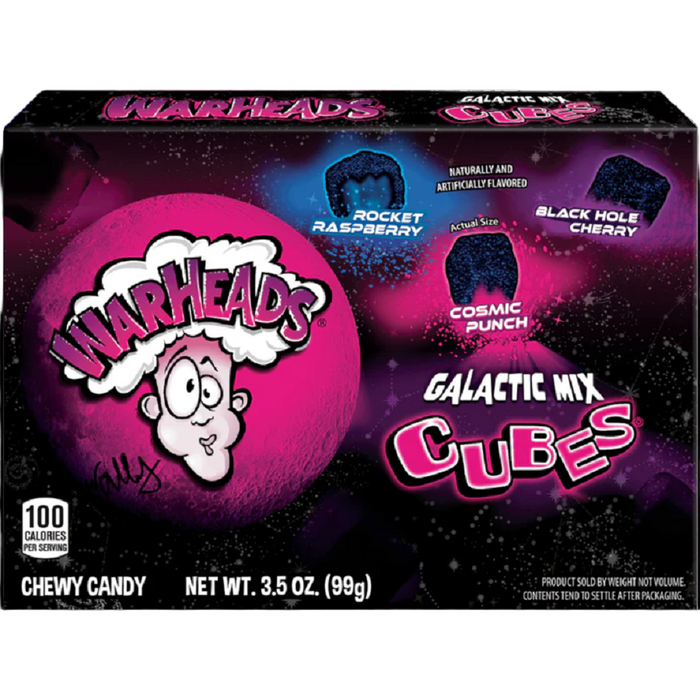 CAJA DE TEATRO CANDY WARHEADS CUBOS GALÁCTICOS DE 99 GR