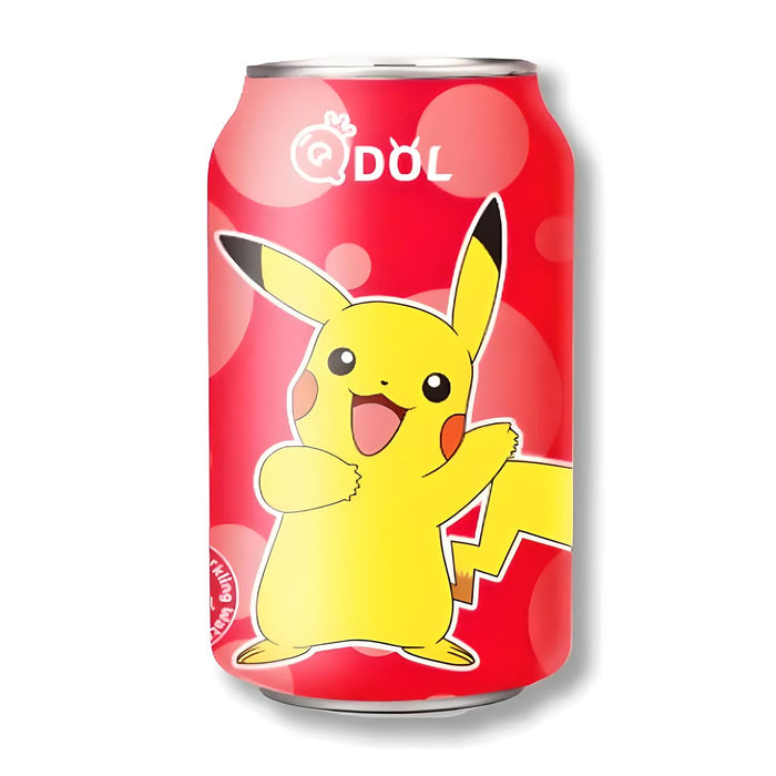 BEVER QDOL 330 ML AGUA CON GAS DE FRESA POKEMON PIKACHU